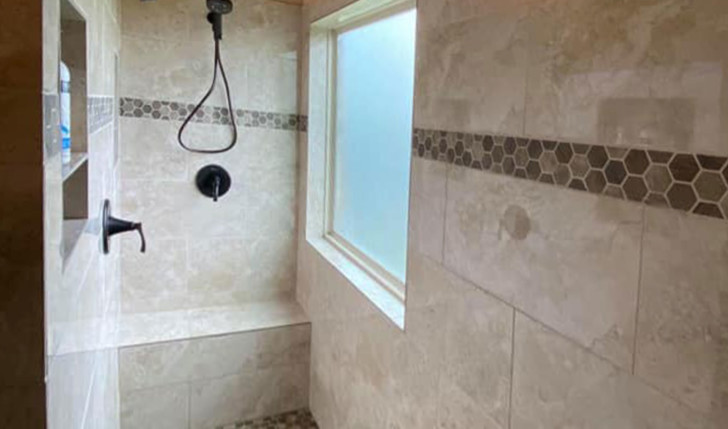 Shower bathroom remodel in Royce City, Northeast Texas