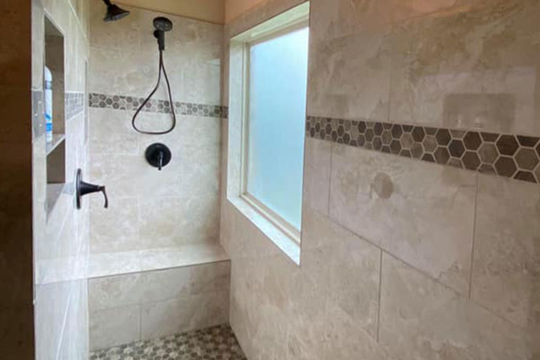 Shower bathroom remodel in Royce City, Northeast Texas