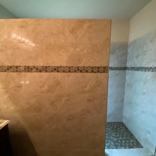 Shower bathroom remodel in Royce City, Northeast Texas