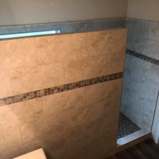 Shower bathroom remodel in Royce City, Northeast Texas