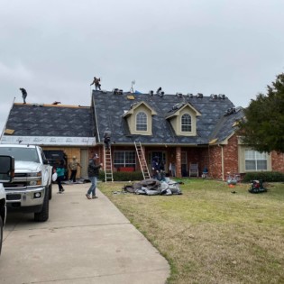 New roof and gutters in Caddo Mills, Northeast Texas.