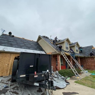 New roof and gutters in Caddo Mills, Northeast Texas.